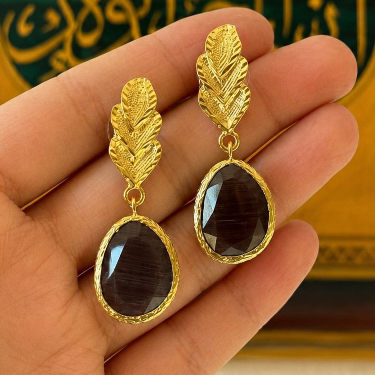Leaf-Drop Earrings