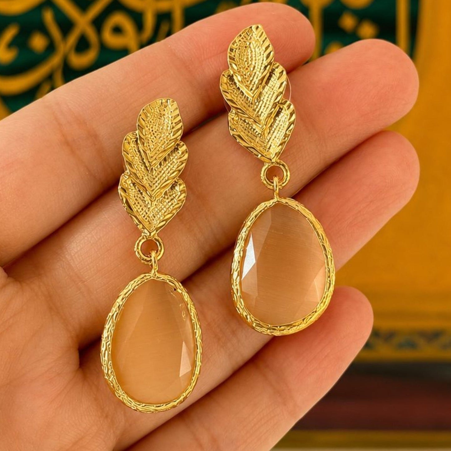 Leaf-Drop Earrings